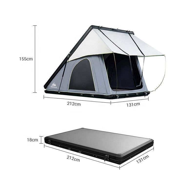 ODM Camping Roof Top Tent Hard Shell for 4X4 Vehicles 212cm x 131cm
